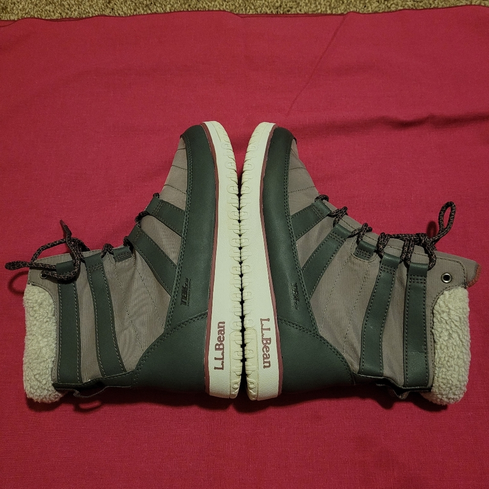 L.L.Bean Women Ultralight Quilted Insulated Waterproof  Boots Size 9 Gray Tek2.5 - Picture 9 of 10